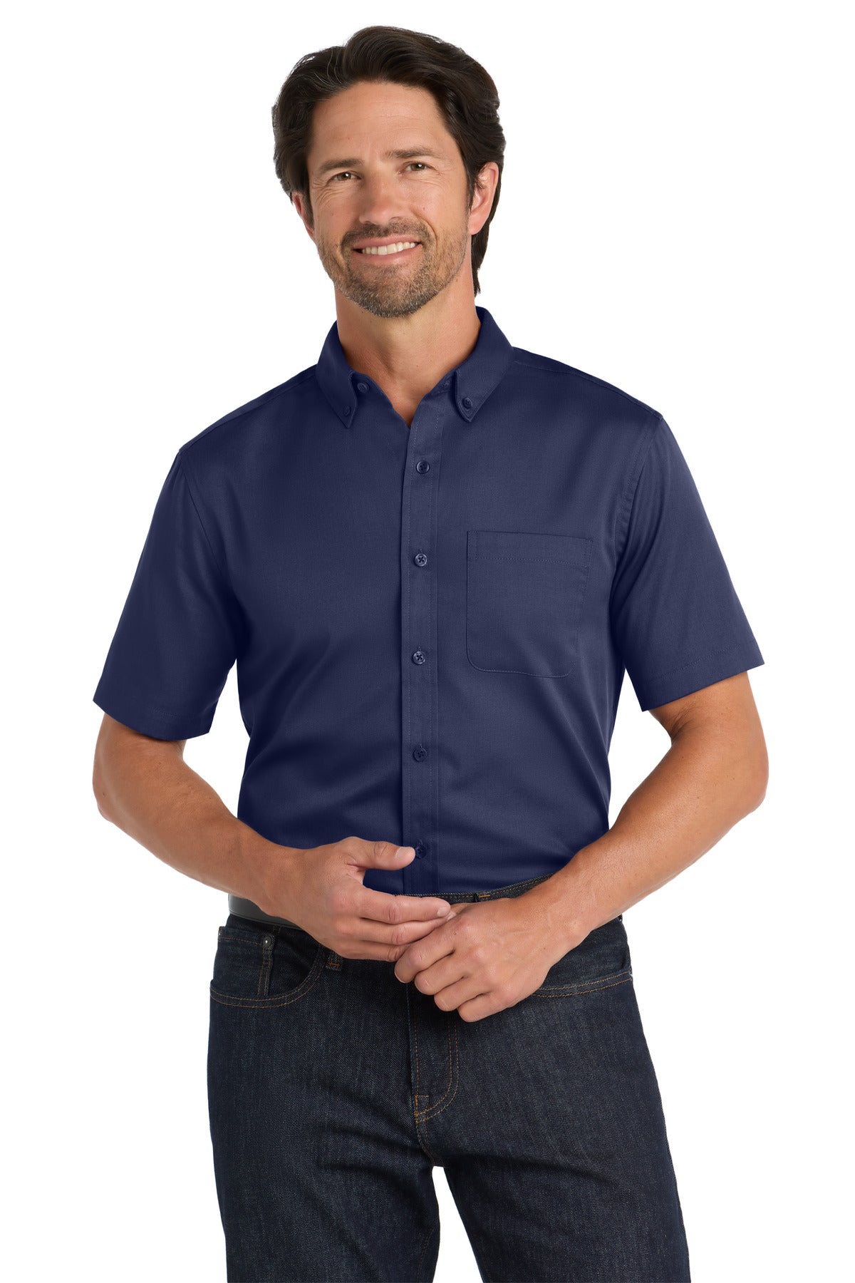 Port Authority® Short Sleeve SuperPro React Twill Shirt. W809