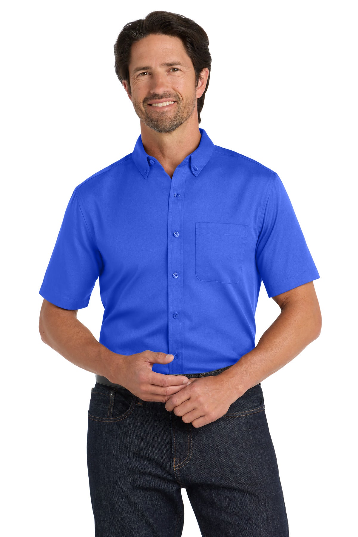 Port Authority® Short Sleeve SuperPro React Twill Shirt. W809