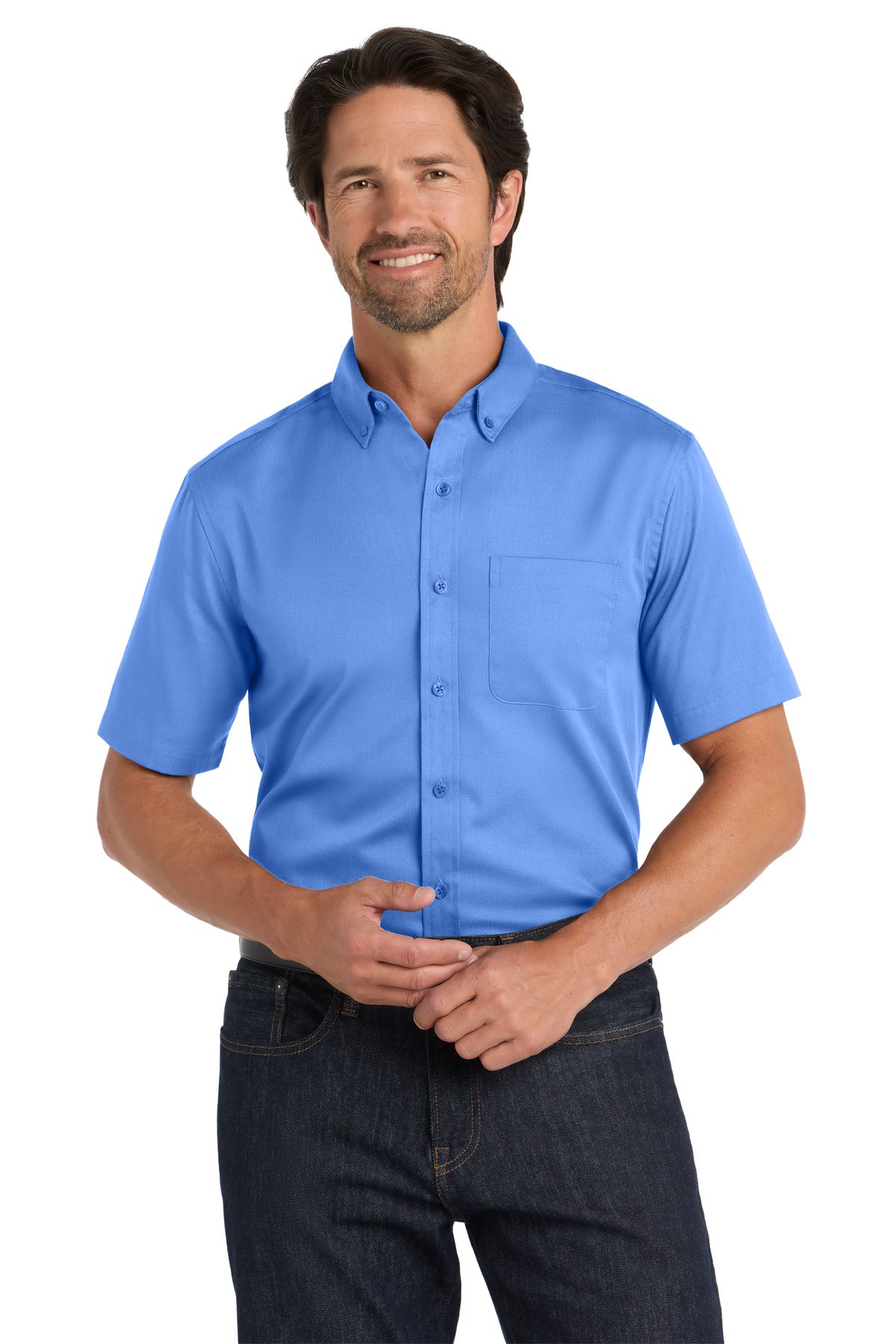 Port Authority® Short Sleeve SuperPro React Twill Shirt. W809