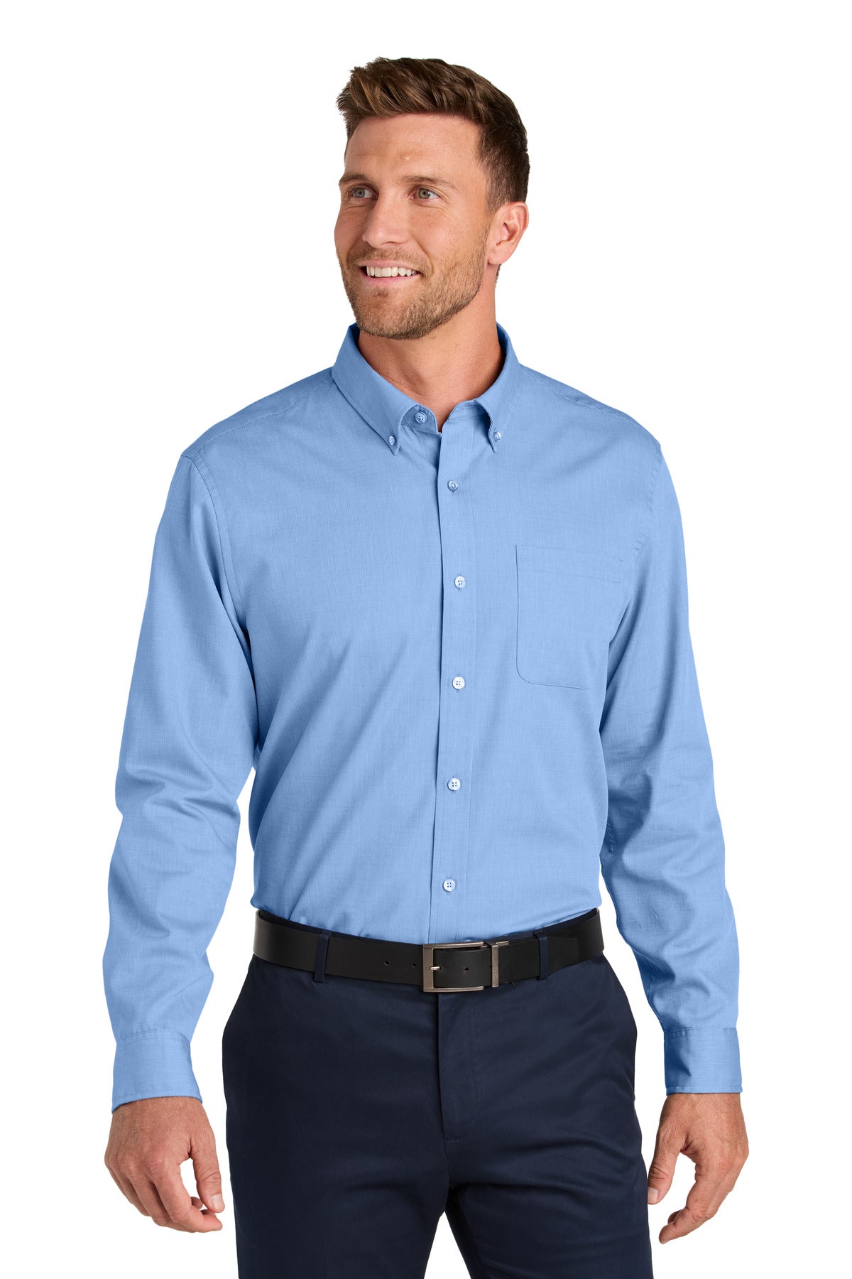 Port Authority® Long Sleeve Nailhead Easy Care Shirt W816