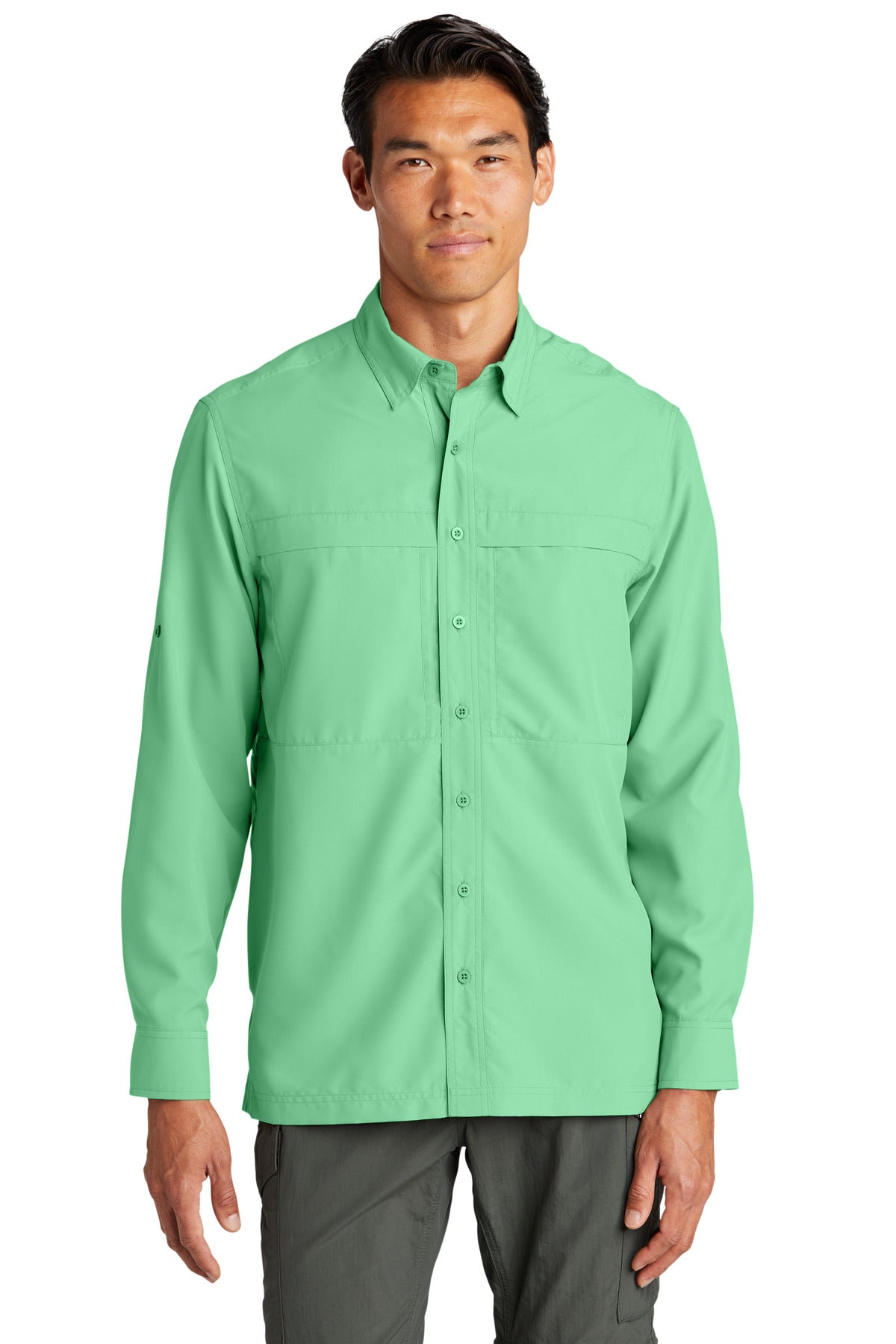 Port Authority® Long Sleeve UV Daybreak Shirt W960 - Bright Seafoam - 2XL