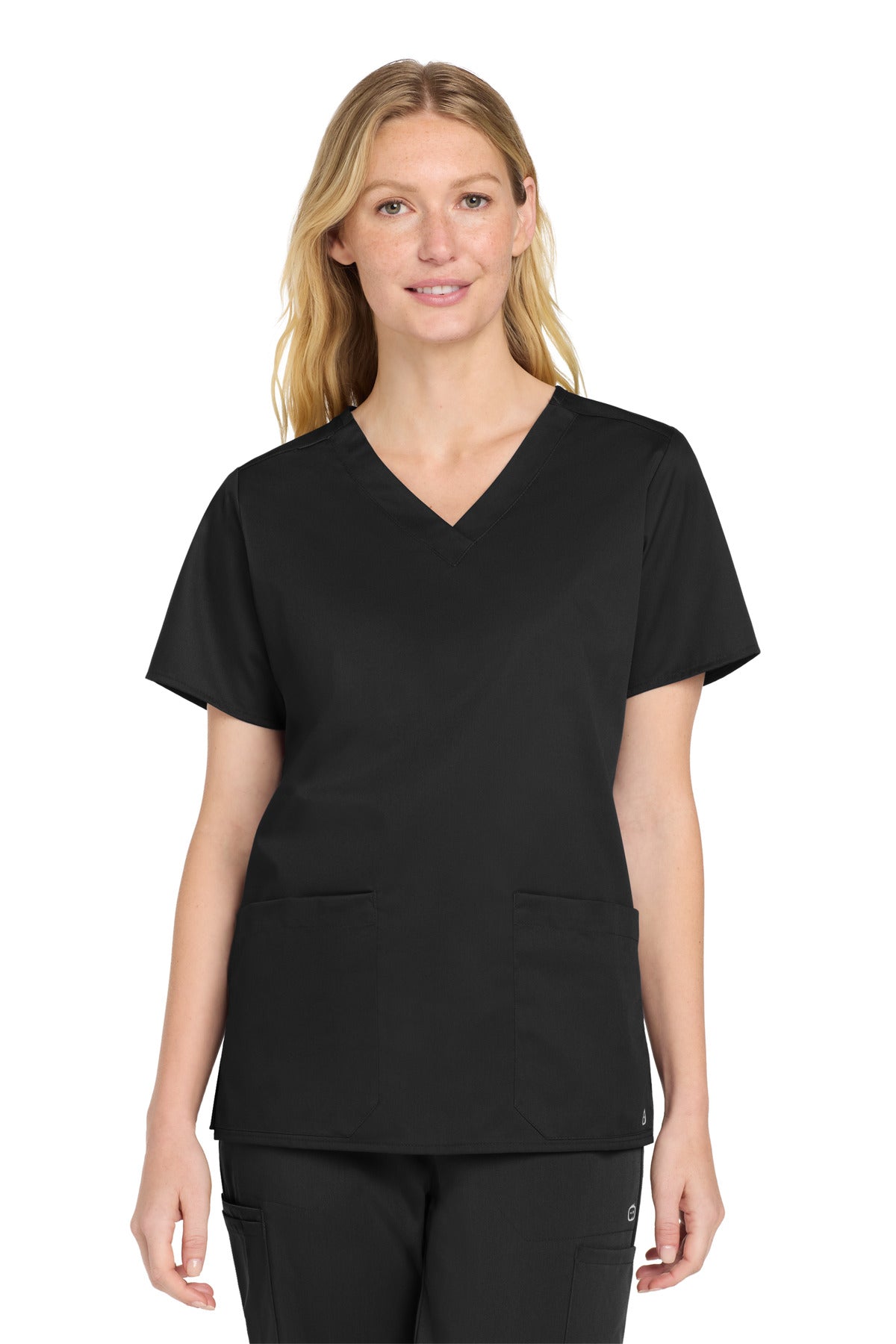 Wink® Women's WorkFlex V-Neck Top WW4560 - Black - 2XL
