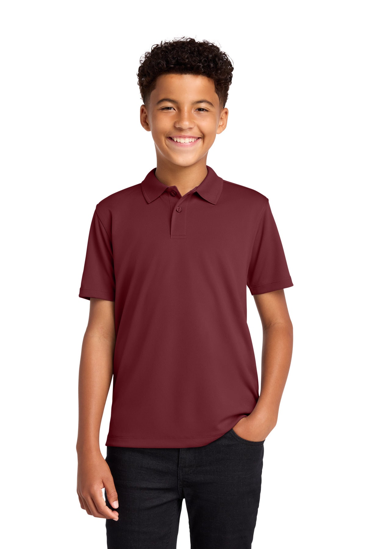Port Authority® Youth Dry Zone® UV Micro-Mesh Polo Y110 - Burgundy - L