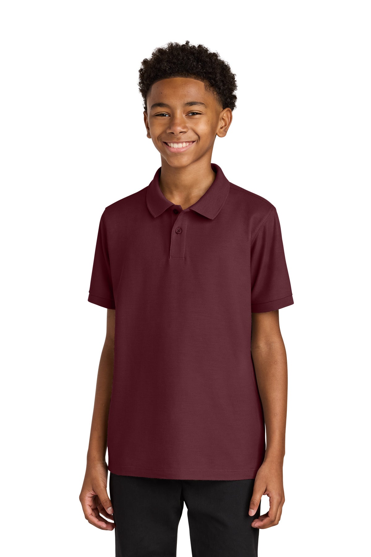 Port Authority® Youth Wearever Signature Pique Polo Y200 - Burgundy - L