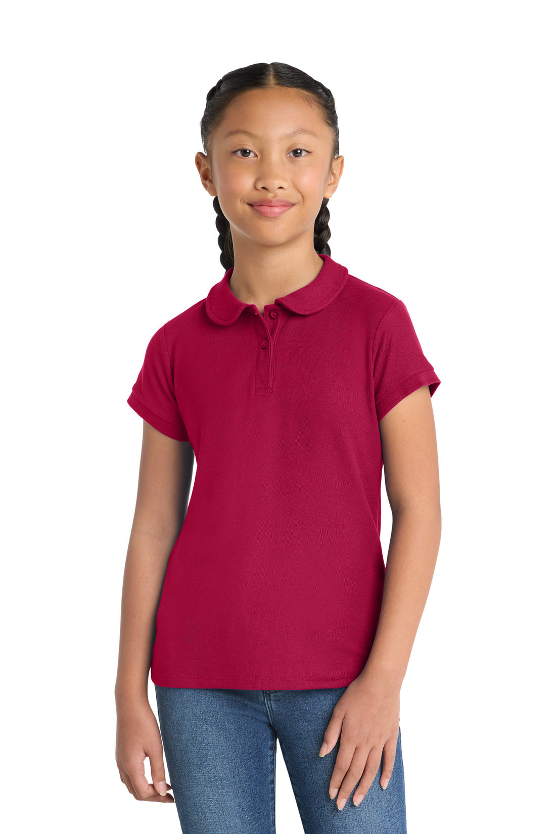 Port Authority® Girls Silk Touch Peter Pan Collar Polo. YG503