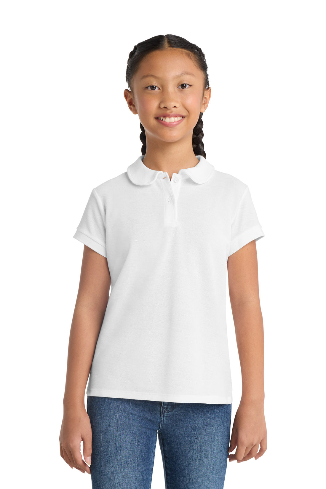 Port Authority® Girls Silk Touch Peter Pan Collar Polo. YG503