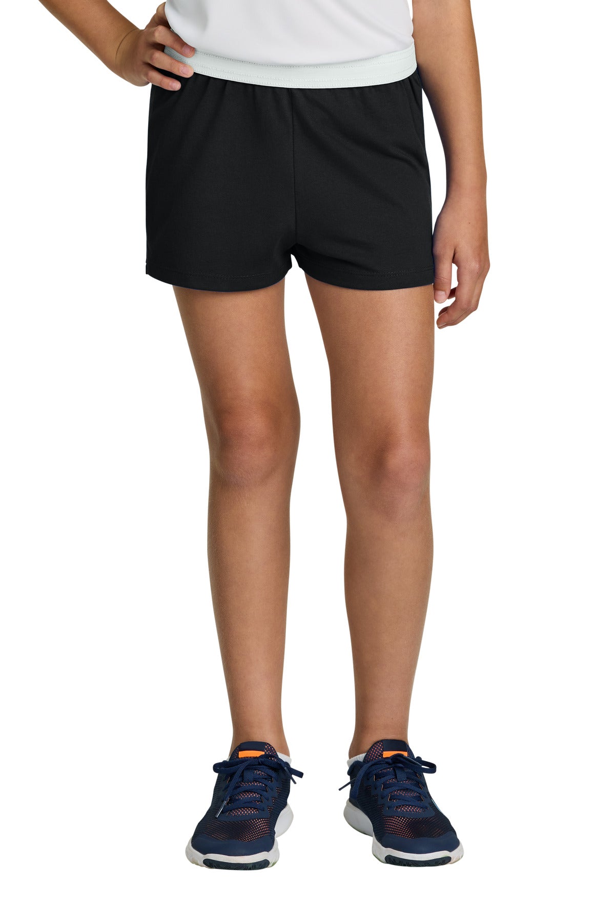 Sport-Tek® Girls Jersey Knit Squad Short YGST311 - Black - L