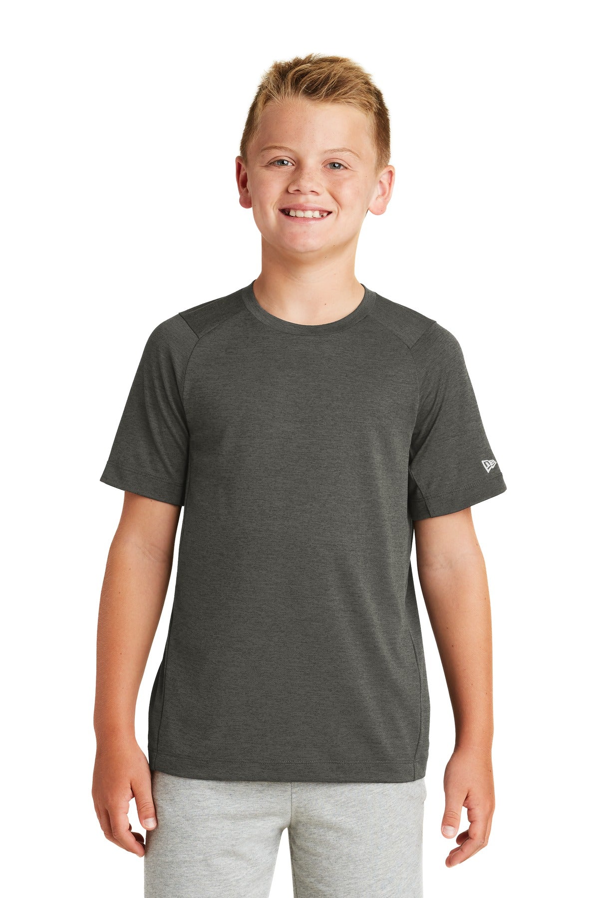 New Era ® Youth Series Performance Crew Tee. YNEA200 - Graphite - XS
