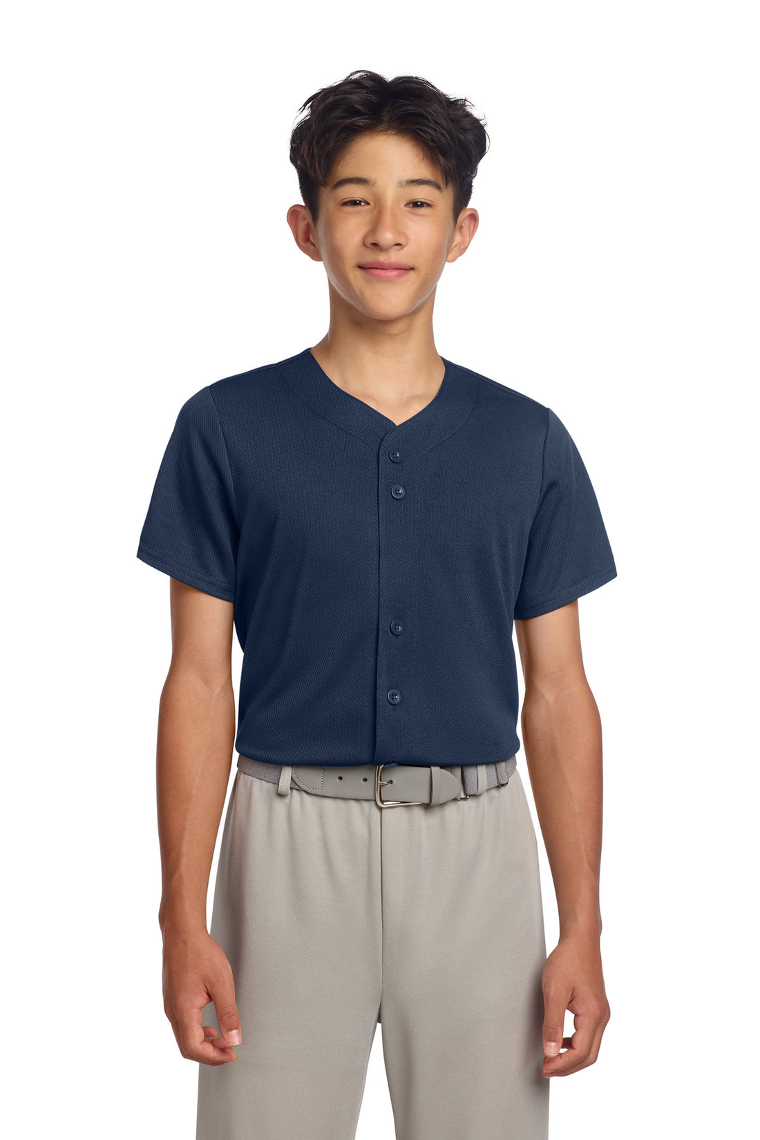 Sport-Tek® Youth PosiCharge® Tough Mesh Full-Button Jersey YST220