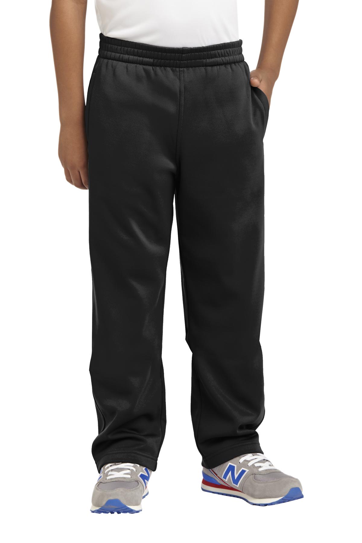 Sport-Tek® Youth Sport-Wick® Fleece Pant. YST237 - Black - XS