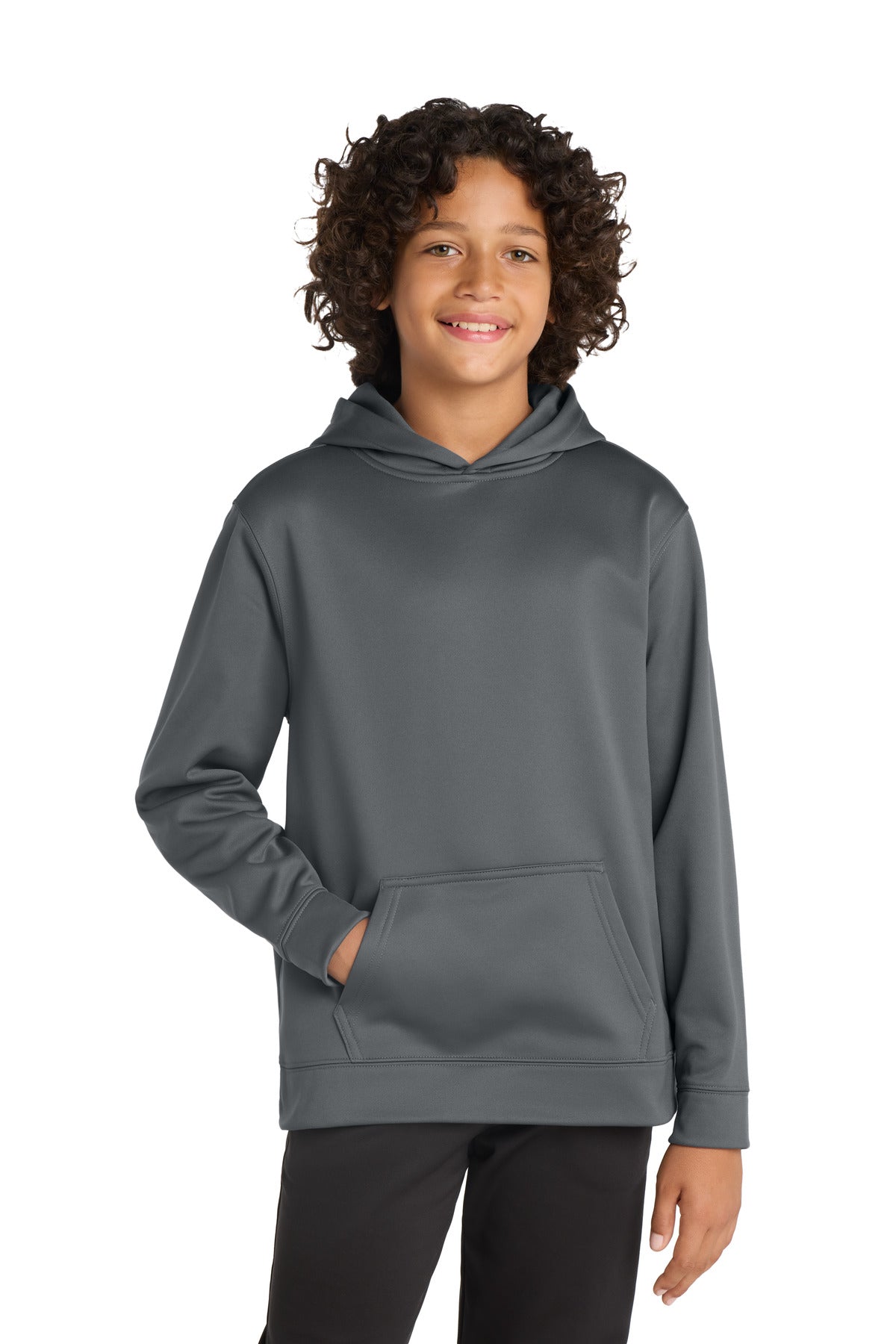 Sport-Tek® Youth Sport-Wick® Fleece Hooded Pullover. YST244