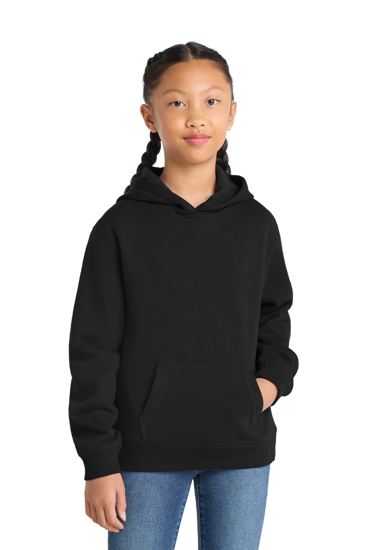 Sport-Tek® Youth Pullover Hooded Sweatshirt. YST254 - Black - XS