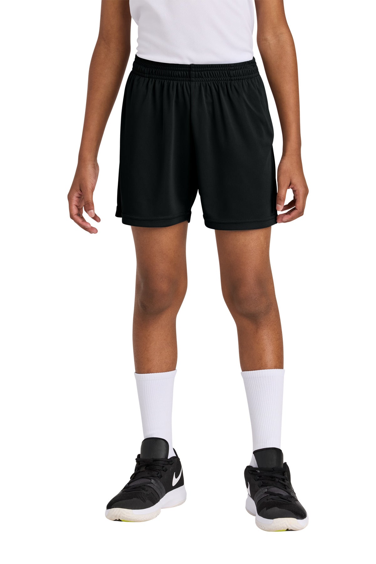 Sport-Tek® Youth PosiCharge® Competitor 5  Pocketed Short YST349P - Black - L