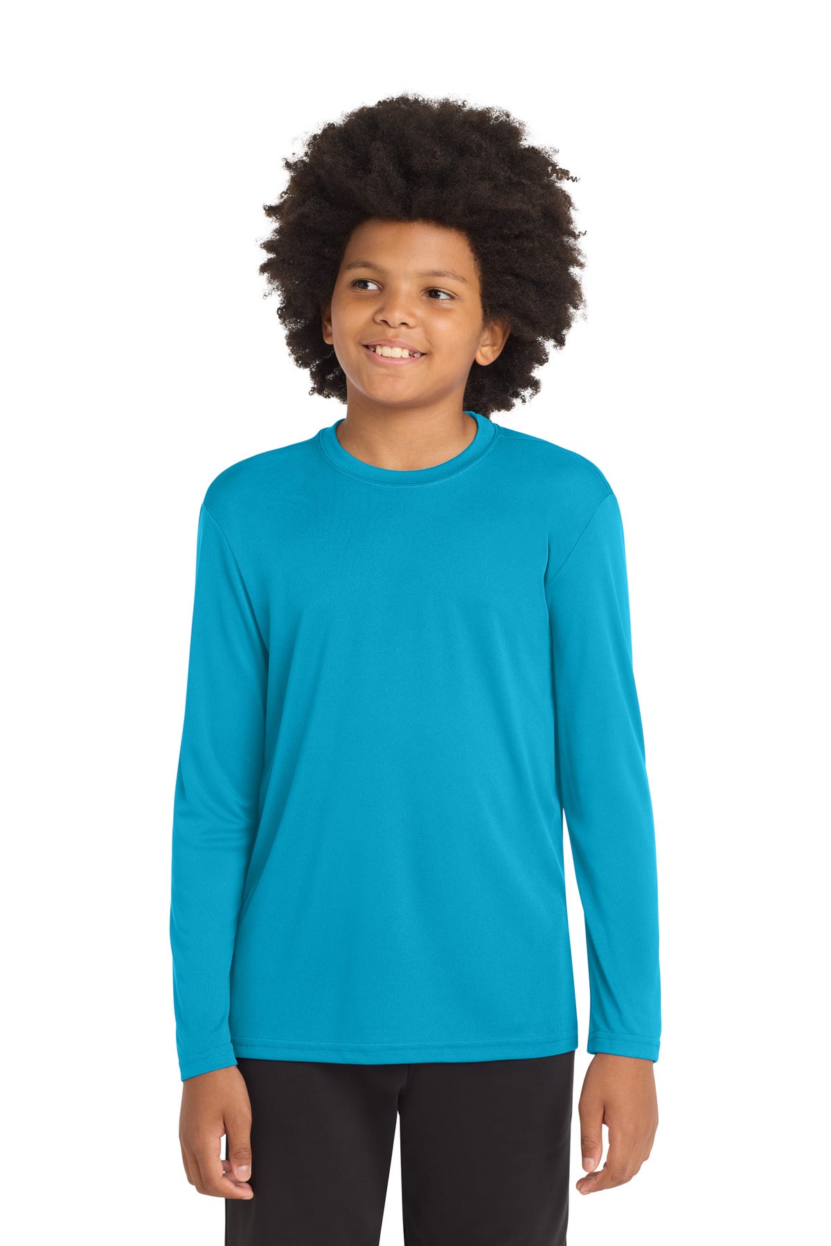 Sport-Tek® Youth Long Sleeve PosiCharge® Competitor Tee. YST350LS - Atomic Blue - XS