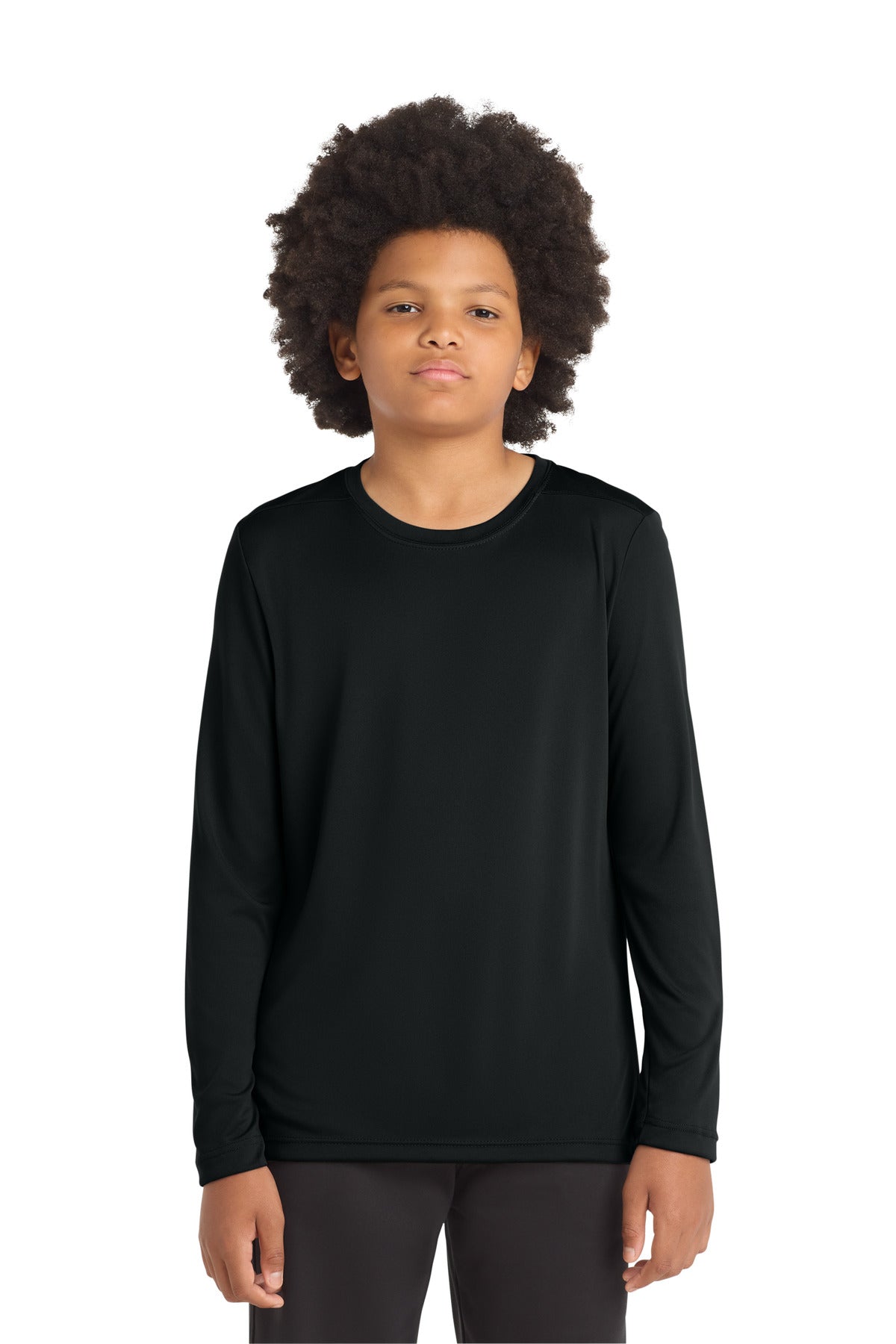 Sport-Tek ® Youth Posi-UV® Pro Long Sleeve Tee. YST420LS - Black - XS