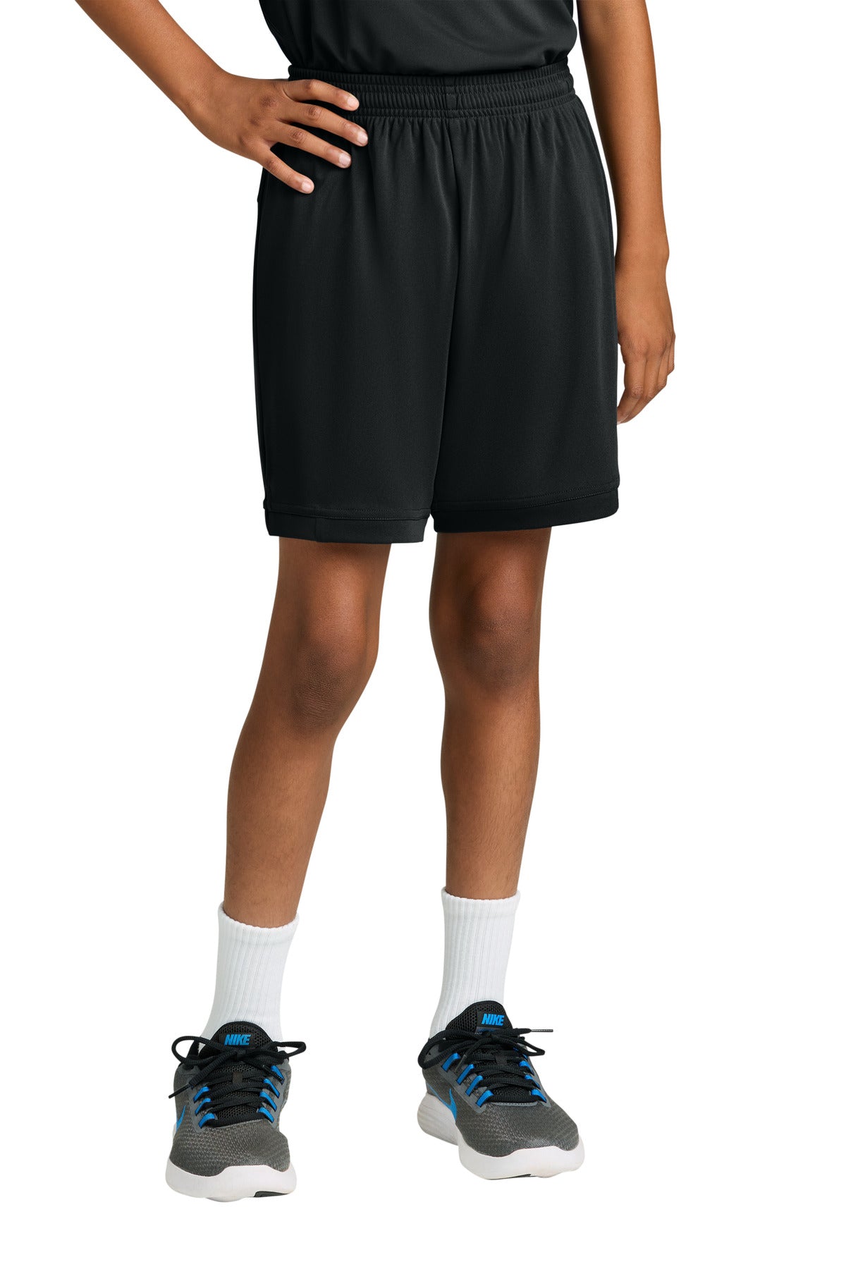 Sport-Tek® Youth Club 5  Short YST4420 - Black/ Black - L