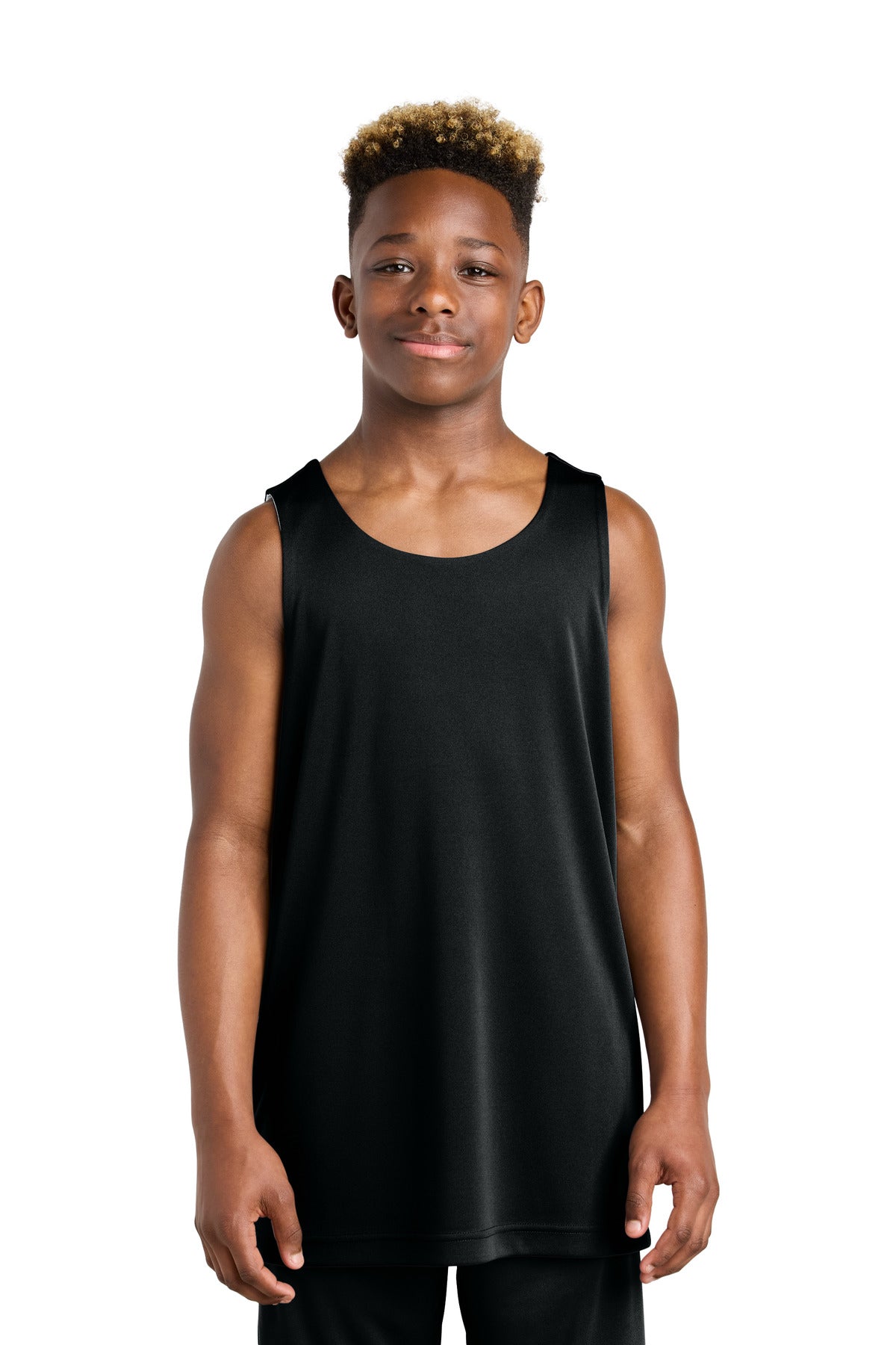 Sport-Tek® Youth PosiCharge® Competitor Rev Tank YST551 - Black/ White - L
