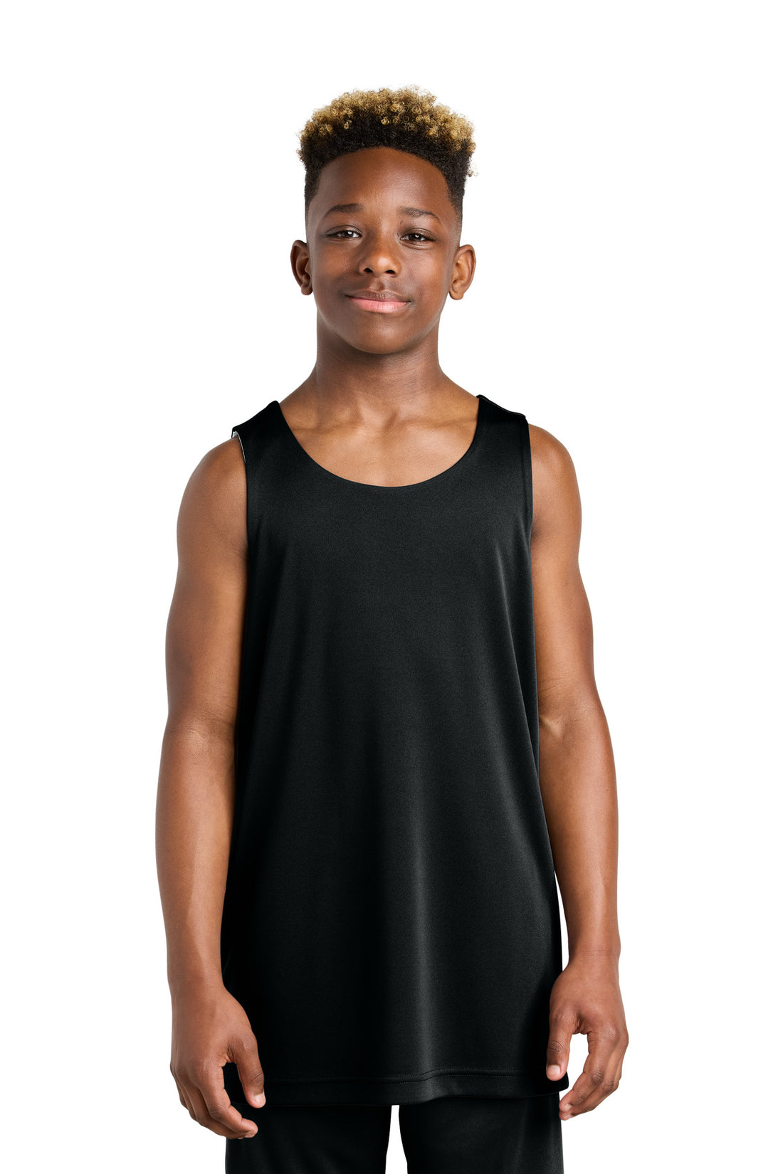 Sport-Tek® Youth PosiCharge® Competitor Rev Tank YST551 - Black/ White - L