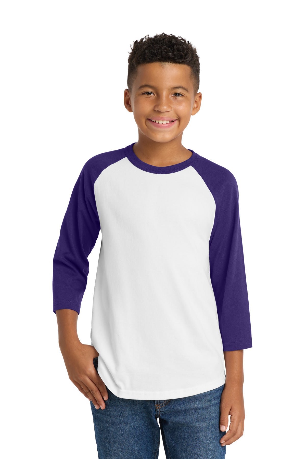 Sport-Tek® Youth Colorblock Raglan Jersey.  YT200